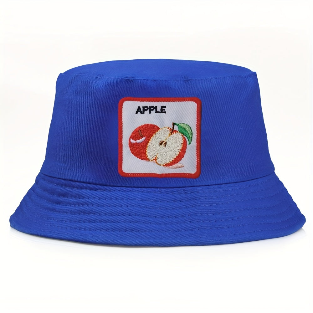 Fruit Embroidery Bucket Hat for Men Women