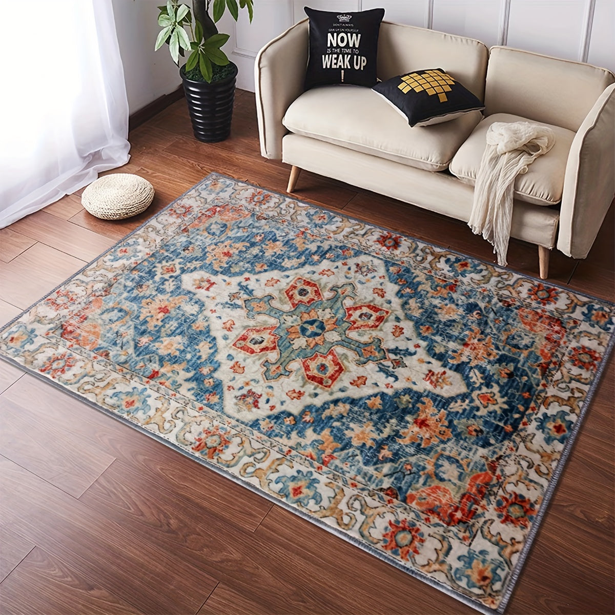 Persian Boho European Style Area Rug Living Room Cashmere Carpet