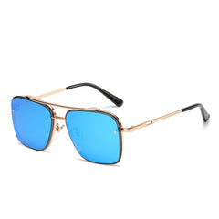 Gradient Brown Aviator Punk Sunglasses