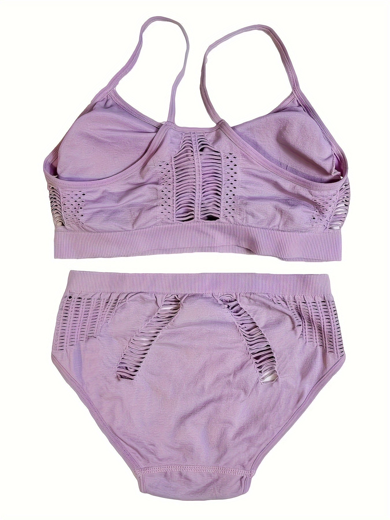 Girls 2pcs Bralette Top & Briefs Set Sports Yoga Bra Vibrant Underwear 12-15Y