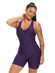 Criss Cross Backless Sleeveless Romper