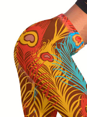 Feather Print Medium Stretch Leggings
