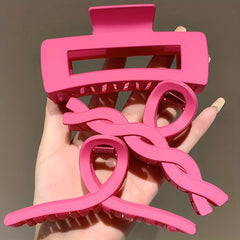 Pink Plastic Hair Clip Claw Clips Decorative Hair Accessories For Girls