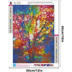 Colorful Tree Gem Arts Diamond Painting Kit 5D Full Round Rhinestone Home Deco
