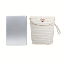 Large Capacity Oxford Cloth Diaper Bag Reusable Mommy Tote with Bear