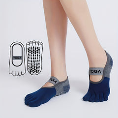 Women's Five Toe Yoga Socks Non slip Pilates Socks