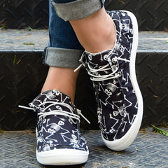 Halloween Skull Boat Shoes Lightweight Running Sneakers