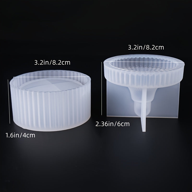 Resin Stripe Box Silicone Mold with Lid for DIY Jewelry Box Crafts