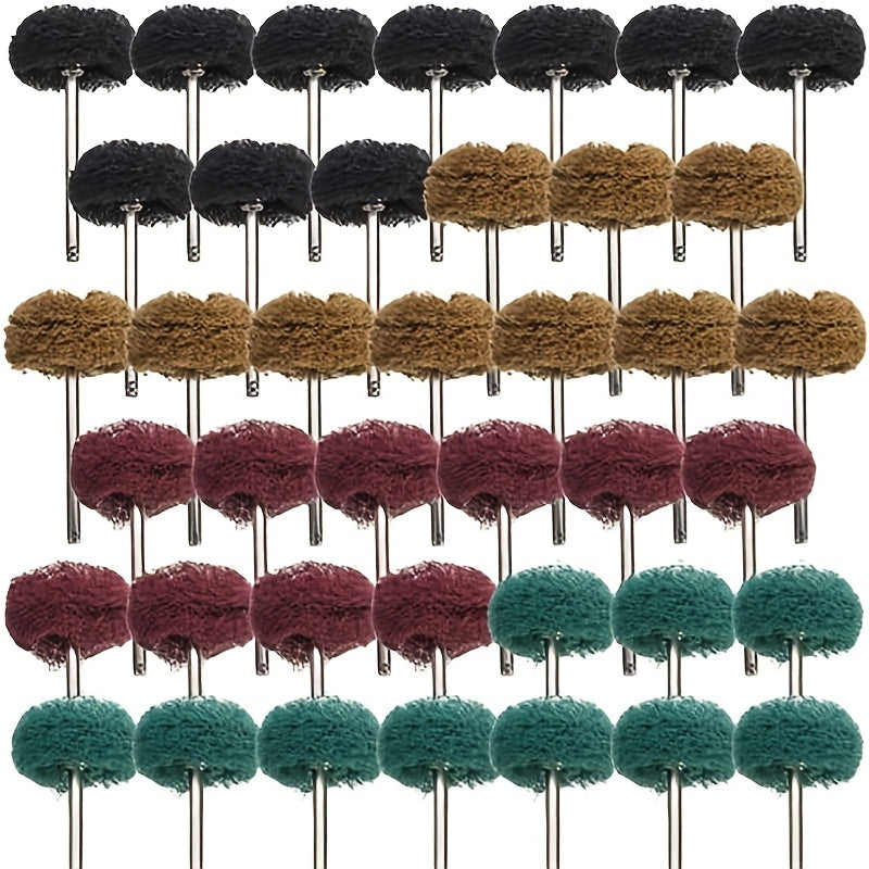 48pcs Mini Buffing Wheel Scouring Pad for Rotary Tool Grit 120 180 320 400