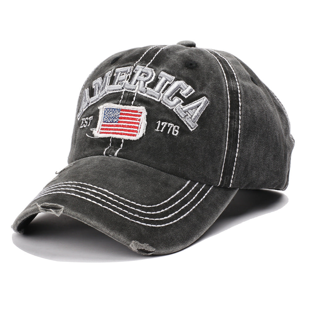 Vintage Letter Embroidery Baseball Cap