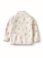 Baby Girls' Leopard Fleece Jacket Warm Coat Winter