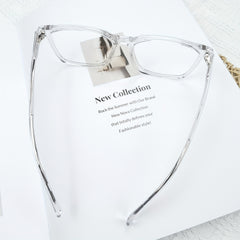 Oversized Clear Light Blocking Glasses Unisex Square Computer Glasses