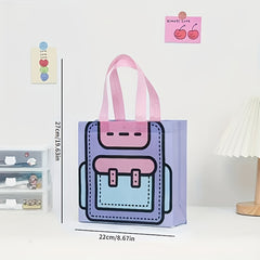 5pcs Book Bag Shaped Gift Bag Perfect For Graduation Birthday Party