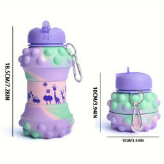 500ml Collapsible Water Bottle Portable Leakproof Shatterproof Outdoor Travel
