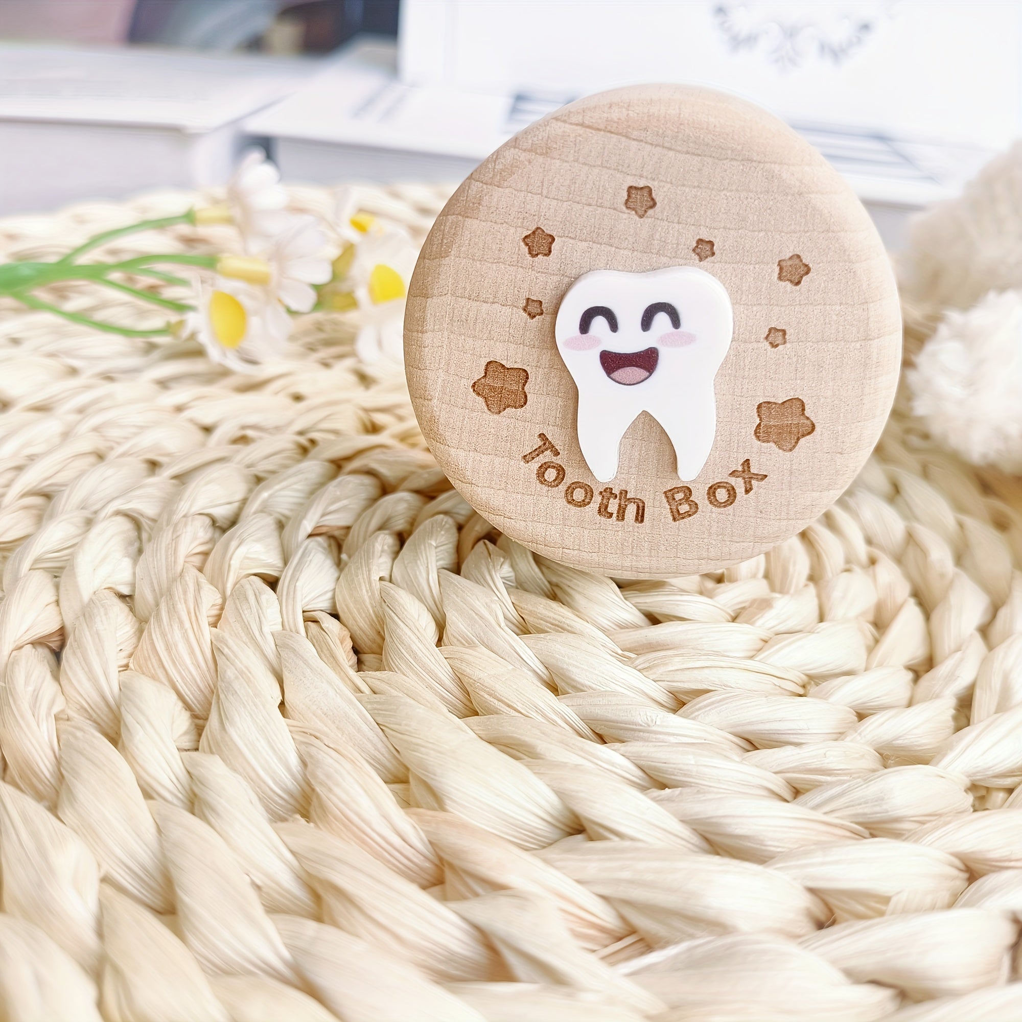 Wooden Tooth Keepsake Box with Fetal Hair Collection - Perfect Birthday Gift