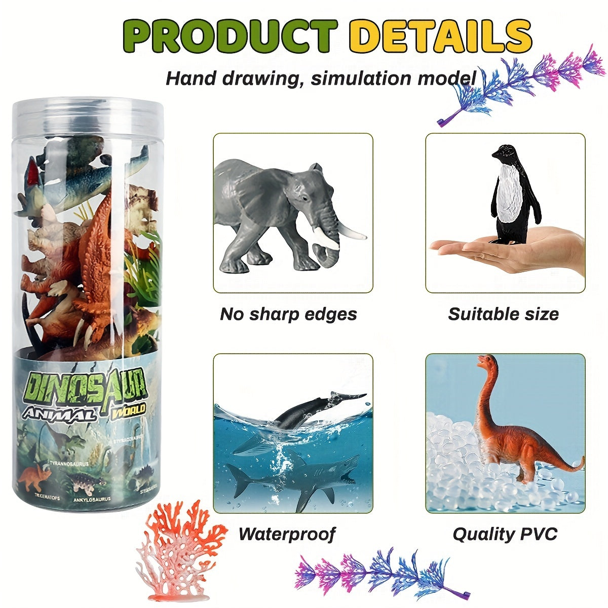 Animal Model Toy Montessori Sea Life Animals Farm Playset Kid Toy Gift