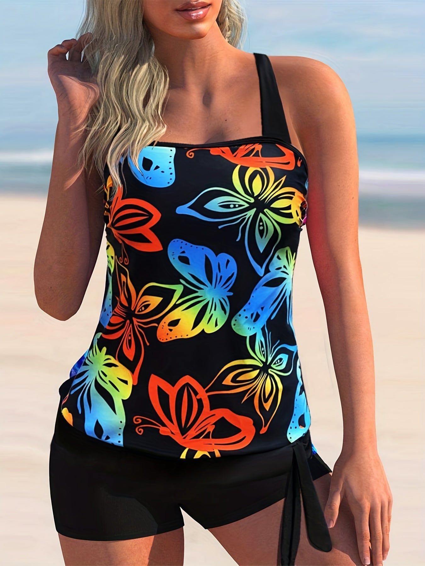 Ombre Butterfly Tankini Set