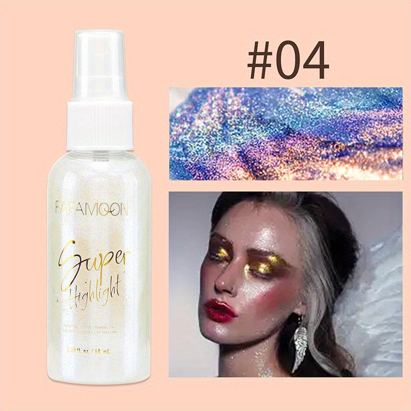 Colorful Body Highlighter Spray Fine Glitter Golden Powder