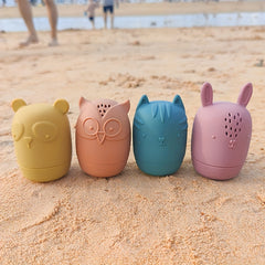 4pcs Silicone Squeezable Water Spray Mold Bath Toys for Kids 6-18 Months