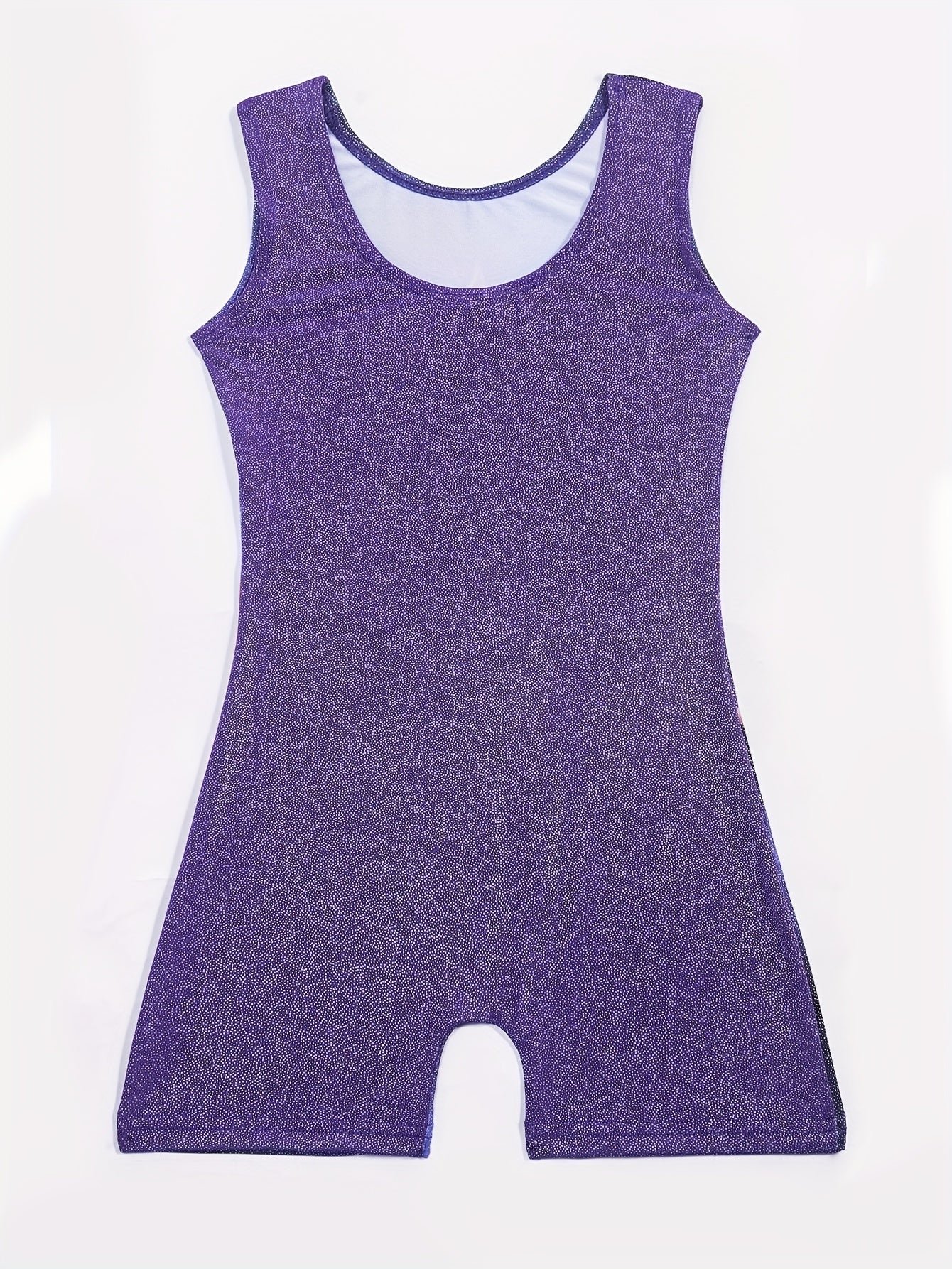 Girls Gymnastics Jumpsuit Rainbow Pony Crew Neck Sleeveless