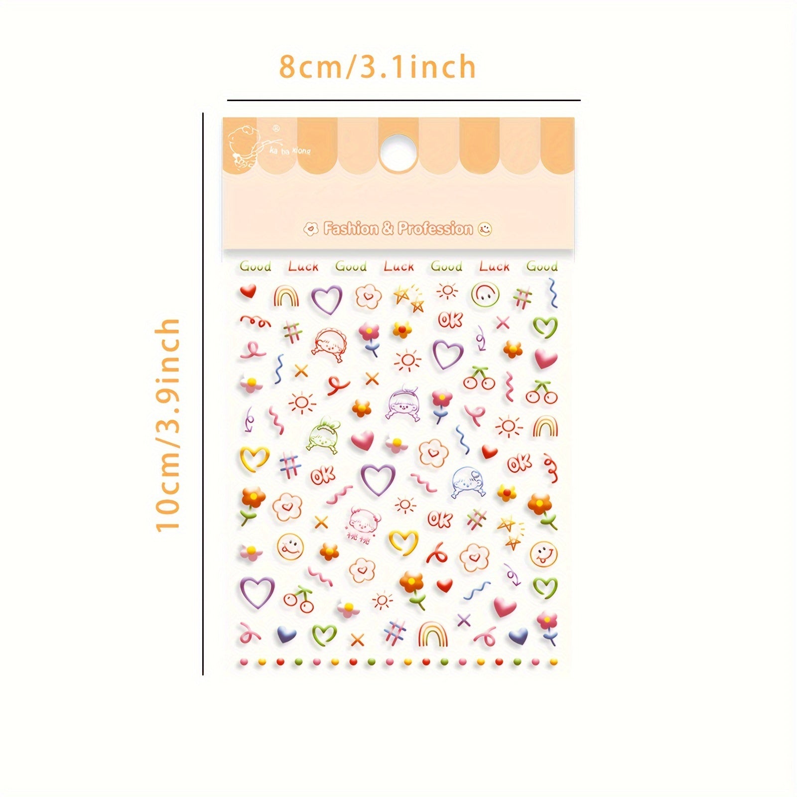 Girl Embossed Nail Art Stickers Finger Decoration Small Patterns