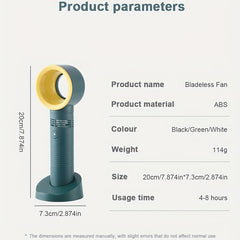 Mini Portable Fan USB Rechargeable Night Light Cooling Handheld Fan