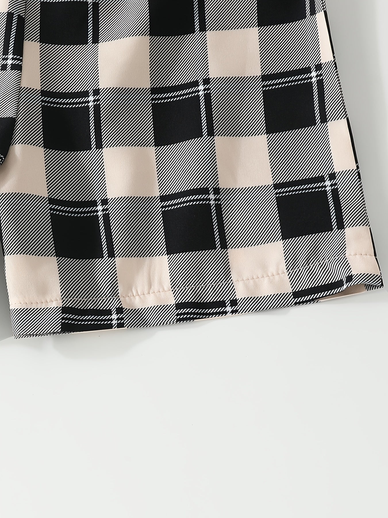 Girls Plaid Elastic Waist Soft Shorts for Summer