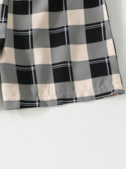 Girls Plaid Elastic Waist Soft Shorts for Summer