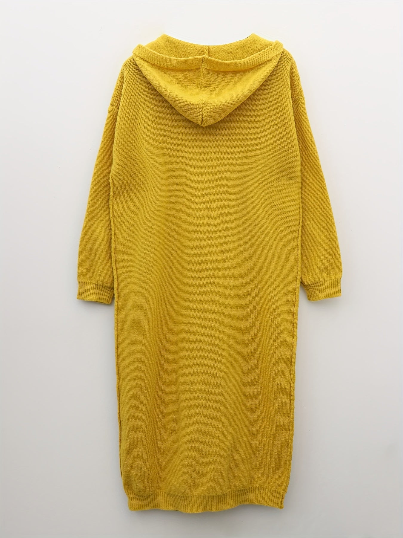 Casual Cardigan Women's Plus Long Sleeve Open Front Hooded Outwear