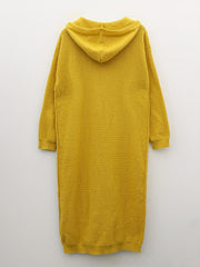 Casual Cardigan Women's Plus Long Sleeve Open Front Hooded Outwear