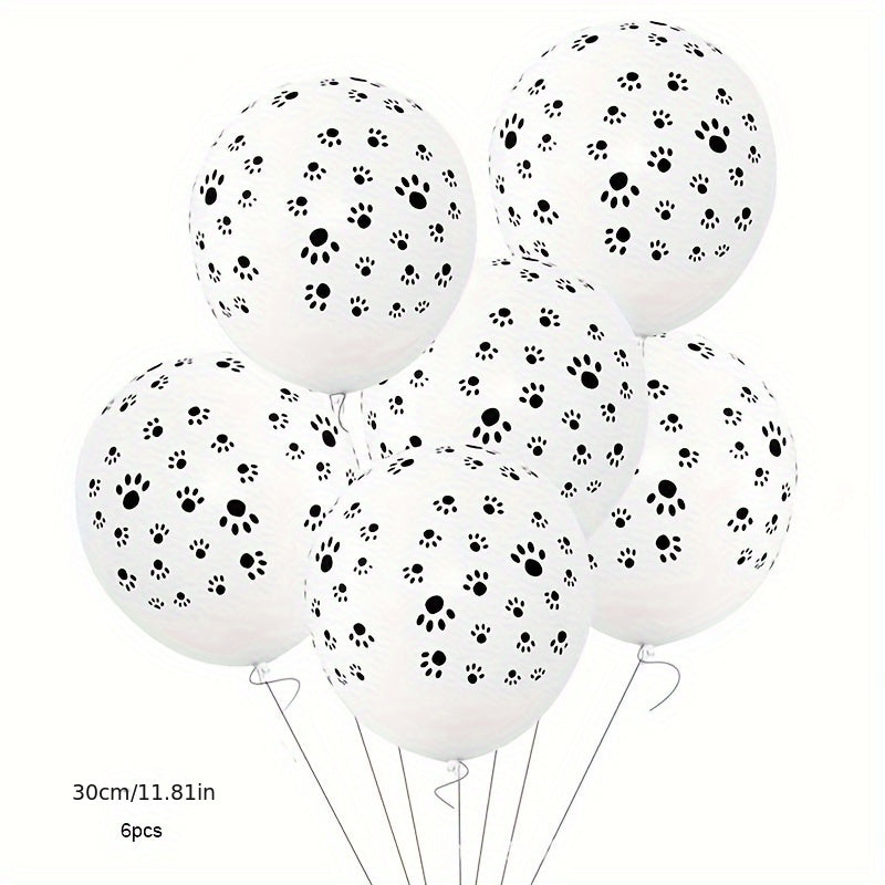 16pcs Dog Paw Balloon Birthday Party Decoration Balloon