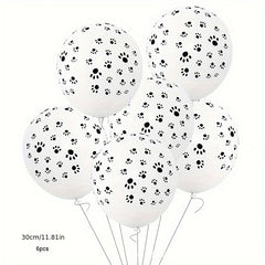 16pcs Dog Paw Balloon Birthday Party Decoration Balloon