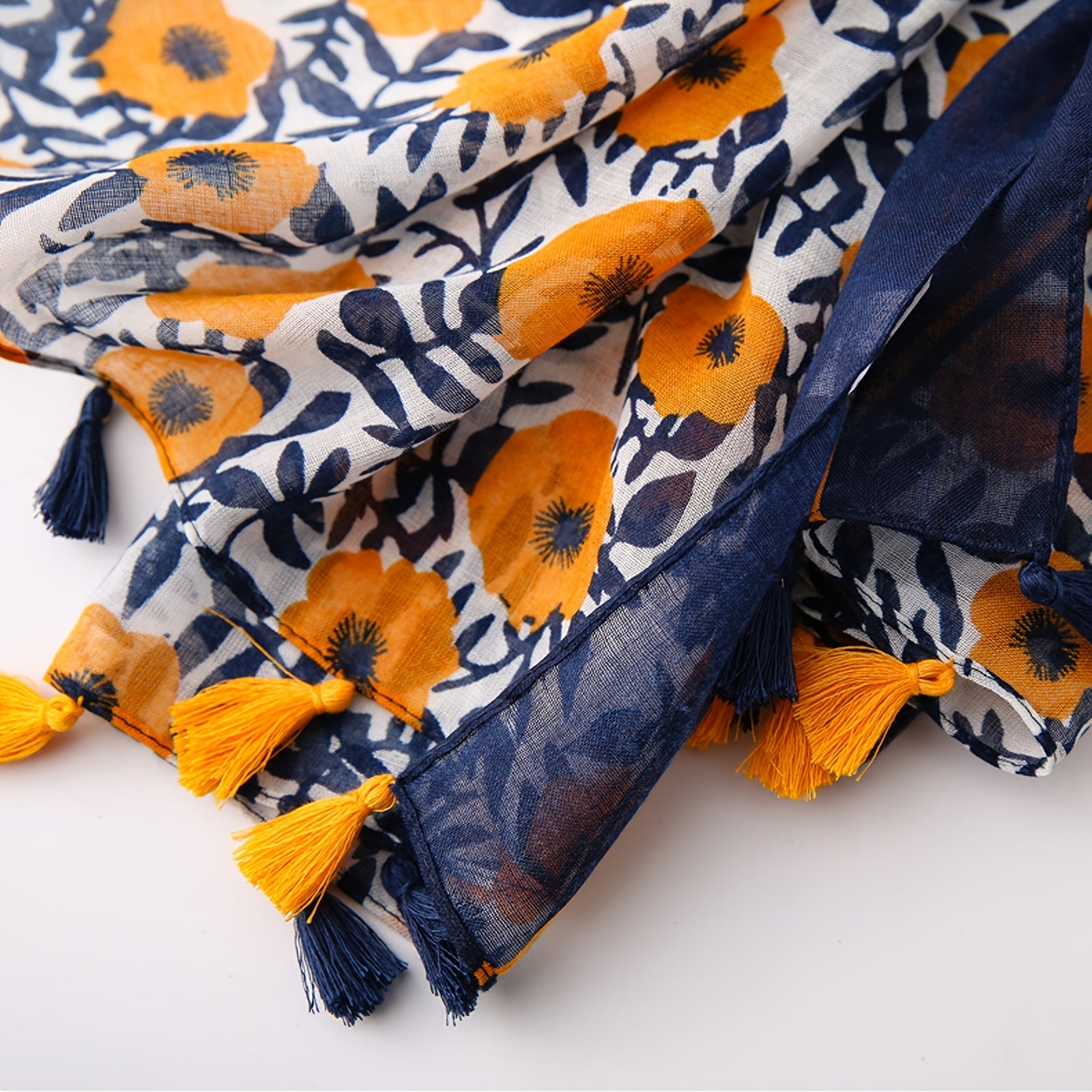 Cotton Linen Feel Scarf Long Shawl Lightweight Soft Scarf Women