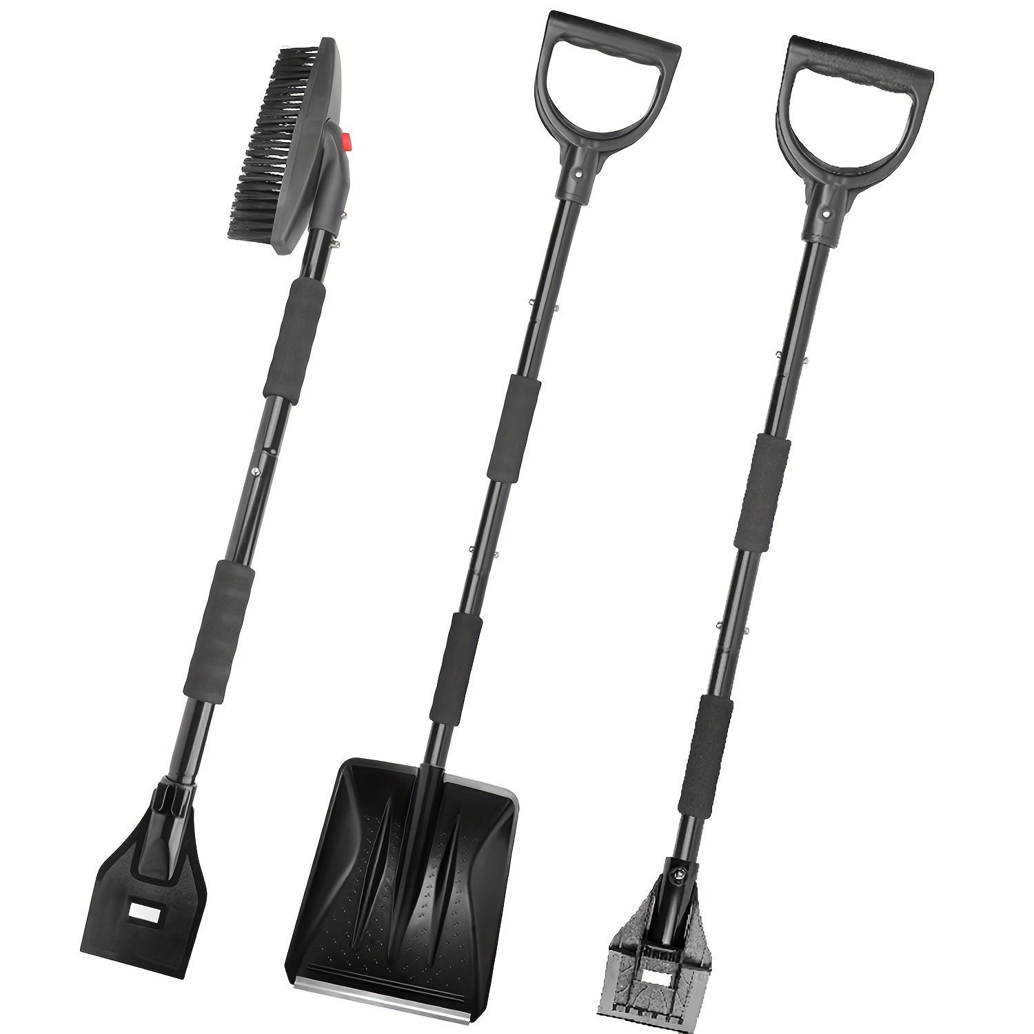 3-in-1 Car Snow Shovel Telescopic Ice Shovel Snow Removal Tool