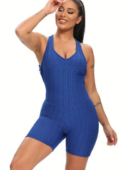 Criss Cross Backless Sleeveless Romper