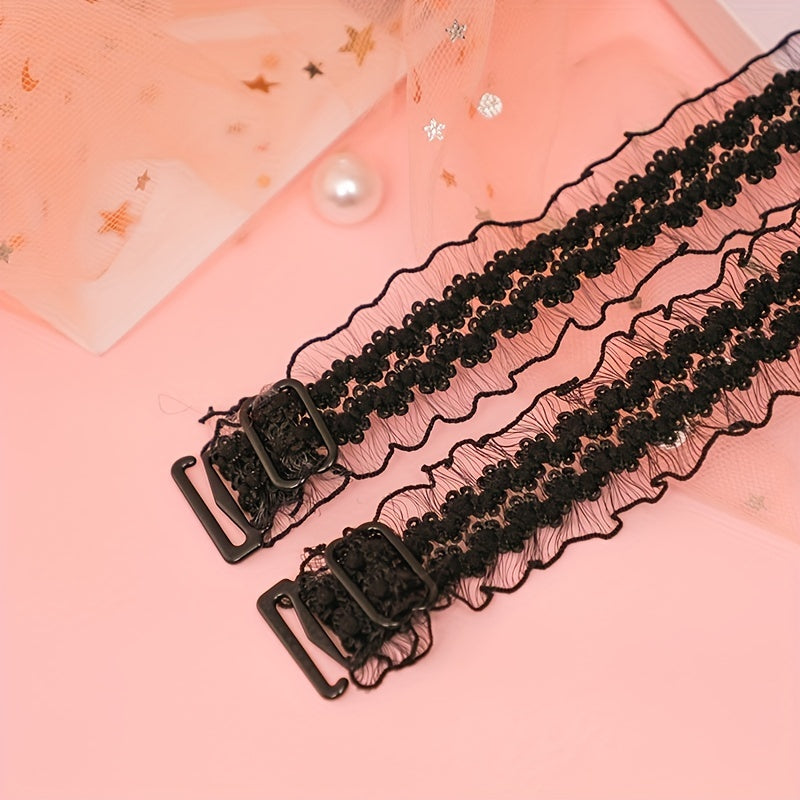 Adjustable Lace Mesh Shoulder Straps for Underwear