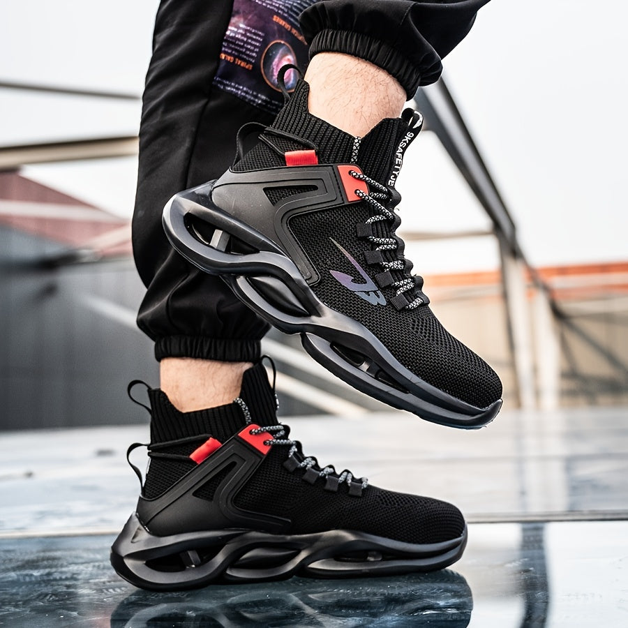 Breathable High Top Work Safety Shoes Industrial Construction Sneakers