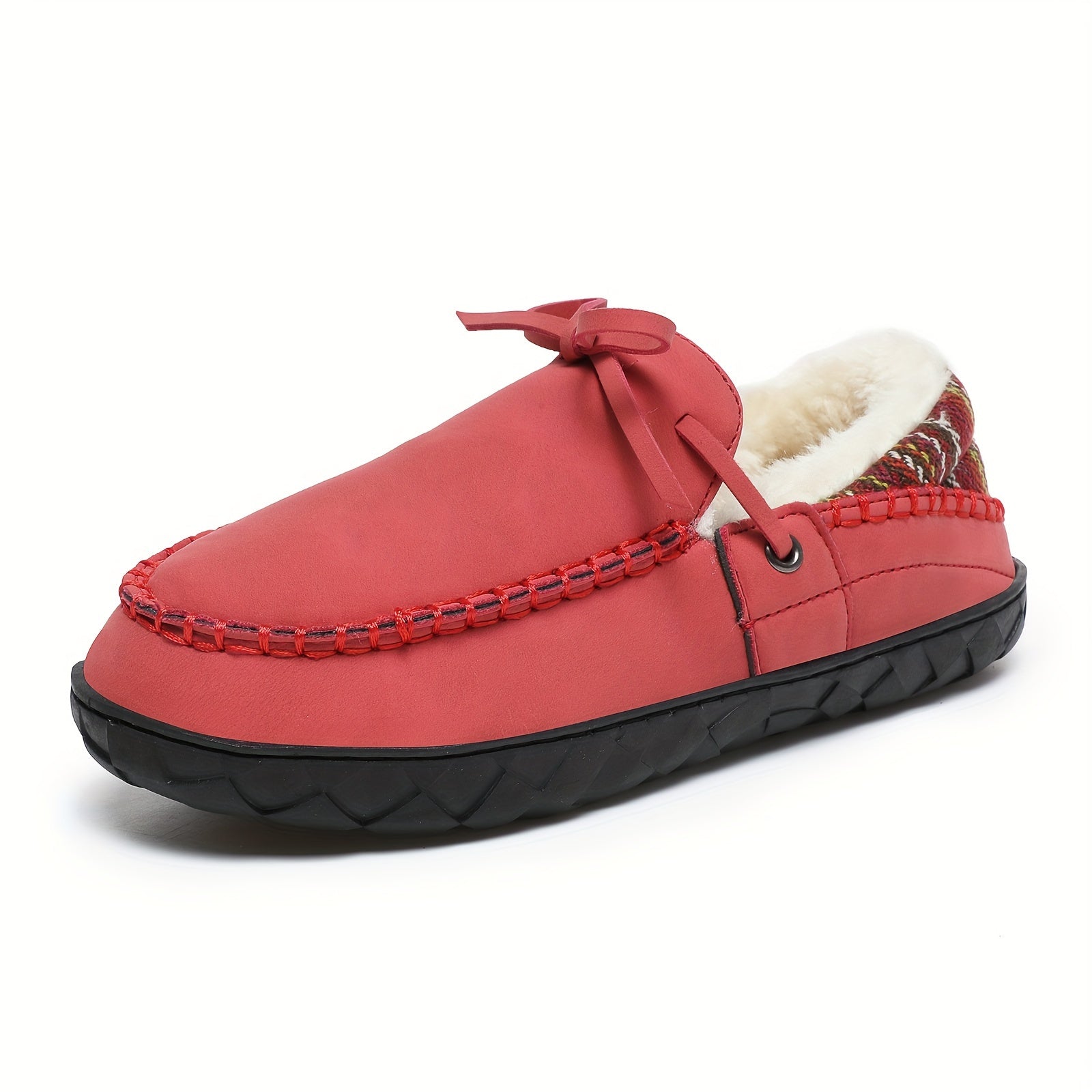 Women's Winter Faux Fur Lined Moccasin Flats