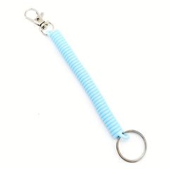 2pcs Retractable Plastic Spring Rope Key Chain Colorful Anti Lost Lanyard