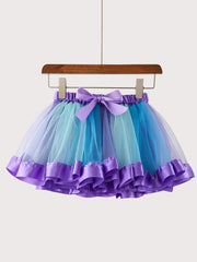 Girls Mermaid Costume Tutu Skirt with Bowknot