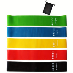 5pcs Yoga Stretching Rope Bands for Hip Lifting Body Training