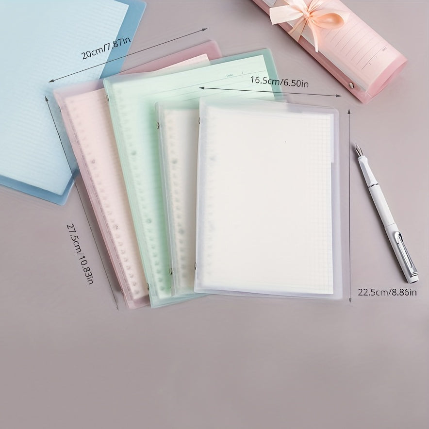 Transparent Candy A5B5 Soft Rollable Binder Notebook