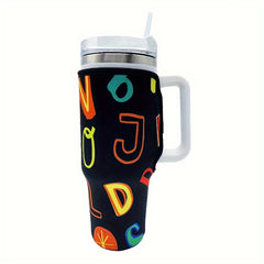 Insulated Reusable Coffee Cup Sleeve Keeps Drinks Cold Fits 40oz Tumbler