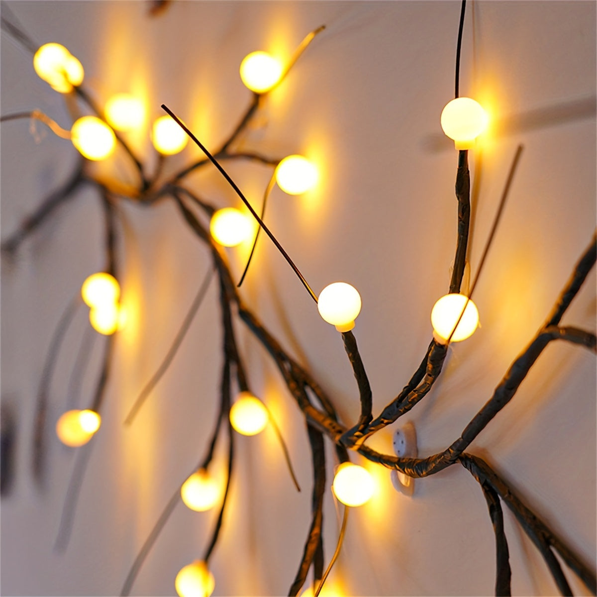 7ft Bendable Artificial Branches Lights USB Plug 48 LEDs Lighted Willow Vine