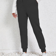 Sports Pants Women's Plus Solid High Stretch Jogger