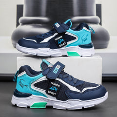 Boys Hook And Loop Low Top Sneakers Lightweight Anti Slip Shoes