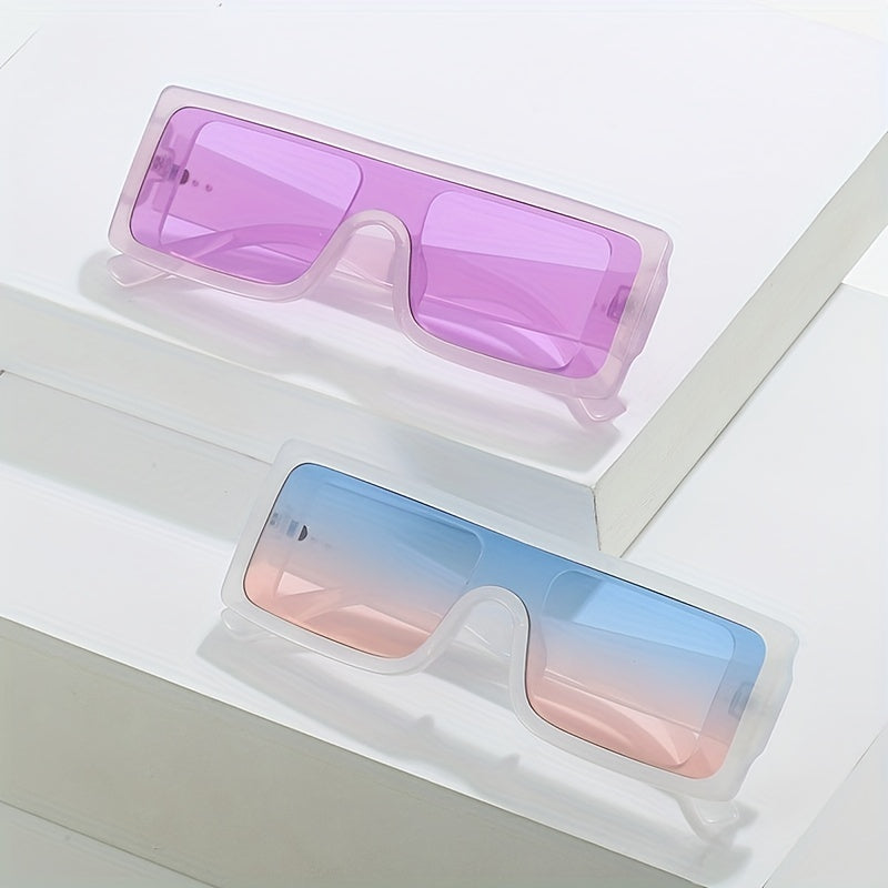 Y2K Rectangle Sunglasses Summer Candy UV400 Sun Shades