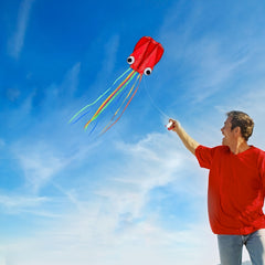 Large Octopus Kite with Colorful Tail for Adults - Beginner Outdoor Kite