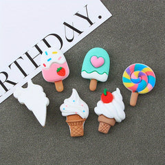 10pcs DIY Rabbit Ice Cream Ear Fridge Decoration Stickers with Adhesive Glue