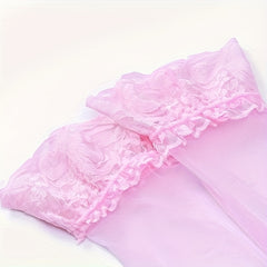 4 Pairs Lace Trim Thigh High Stockings Women's Stockings